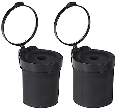 ihreesy 2 Stück Fahrradspiegel, Mini Fahrradlenker-Rückspiegel 360° Drehbarer Konvexer Spiegel Drehspiegel Fahrradspiegel Klappbar Lenkerspiegel für 32mm–36 mm Mountainbike-Rennrad-Lenker