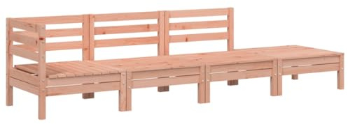vidaXL Gartensofa 4-Sitzer, Outdoor Sofa mit Latten-Design, Gartencouch Modular, Gartenmöbel Gartengarnitur Sitzgruppe, Massivholz Douglasie