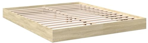 vidaXL Struttura letto senza materasso in rovere Sonoma, 160 x 200 cm, in legno