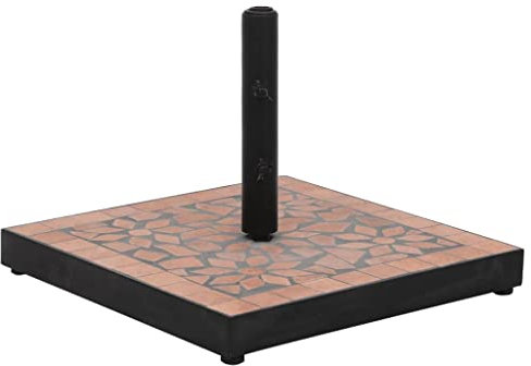 AJSEOYBS Parasole,Ombrelloni da spiaggia,mbrellone da giardino，Base per Ombrellone Terracotta Quadrata 12 kg Per balconi, giardini, terrazze, relax all'aria aperta