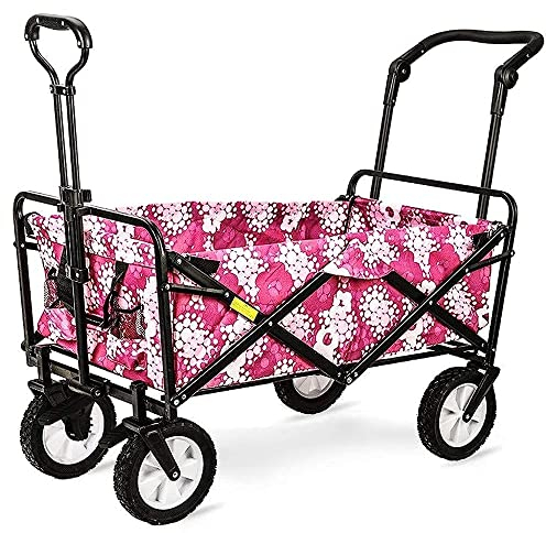 CRBUDY Trolleys, Trolley Strandwagen Schwerlast Faltbarer Ziehwagen Handwagen Gartenwagen Klappwagen Klappwagen Wagen LKW Schubkarre/B