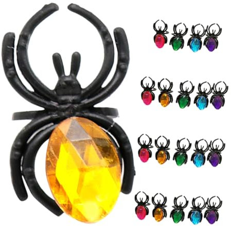 VICASKY 20stücke Teiliges Bunte Spinnenringe Aus Gruselige Fingeraccessoires Für Halloween Dekoration Und Party-goodies Geeignet Für Karneval Und Kostümpartys