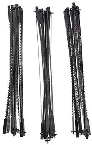 CAIONPLE 36 StüCk DekupiersäGe Scrollen BläTter 127 Mm Kohlenstoff Stahl LaubsäGe BläTter mit Kreuz Stift 15/18/24 ZäHne Standard Schnitt SäGe BläTter