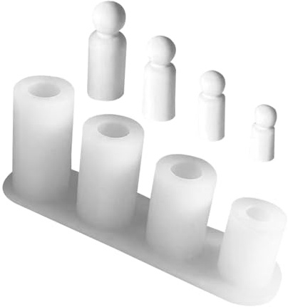 Zasdvn Molde de silicona con forma de figura y 4 formas de escayola | Molde de silicona reutilizable para yeso y decoración de pasteles