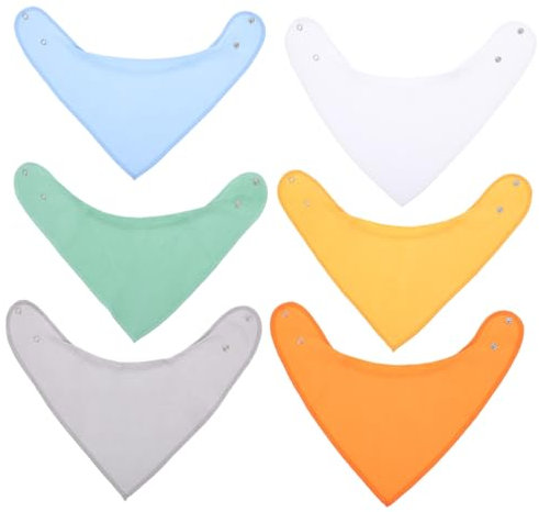 CIMAXIC Baby-lätzchen 6er-pack Weiche Baumwolle Bandana-lätzchen Für Neugeborene Speicheltuch Druckknöpfe Für Jungen Und Mädchen