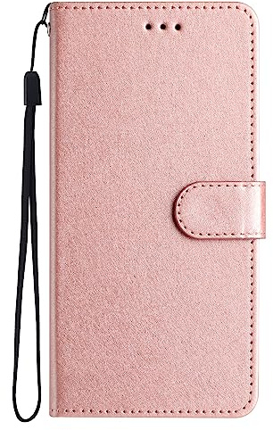 Wuhaizher for Honor 200 Smart Phone Case Magnetic Folio Flip Leather Wallet Cover for Girls Women with Stand Card Holder Silicone Shockproof Case for Honor 200 Smart, Rose Gold