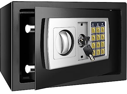 Home Safe Feuerfest Wasserdicht Sicher Digital Stahl Safe Sicherheit Elektronische Home Office Geldbox 8,5L Schwarz
