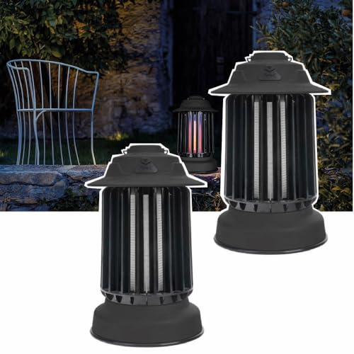 Lot de 2 pièges à Moustique d'extérieur Auto-nettoyant EZIlight® Mosquito Garden MG 10 Black