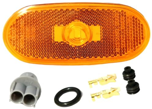 Easy Link Seitenmarkierungsleuchte 12V mit Glühbirne Orange Kompatibel mit Mercedes Sprinter 906 W906 VW Crafter E-Prüf 9068201456 0038202956 2E0945061C