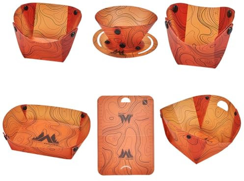 AZURAOKEY Collapsible Bowl Plate Cup Set of 6, Portable Camping Tableware, Snapfold Plastic Plate, Material Free Folding Bowl for Outdoor Camping Hiking Family Picnic Trips