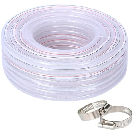 Gartenschlauch 1/2 zoll - Garten 13mm Schlauch Wasserschlauch PVC Schlauchmit Gewebe Flexibel Hochdruck Luft Ölschlauch 10Meter