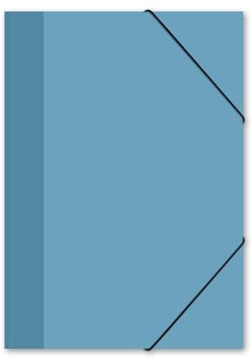 itenga Gummizugmappe DIN A4 aus stabilem Karton - einfarbig - Farbauswahl - Sammelmappe Eckspanner - für Kinder Jugendliche Schüler Mädchen Jungen (Nordic Blue)