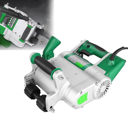 VNNHGB Rainureuse Murale électrique 1100 W, Machine à rainurer Le béton, Profondeur et Largeur de Coupe 1,5 x 1,3, pour Murs, Briques, Granit, marbre, béton