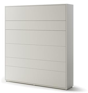 Homlando Lenart Schrankbett Bed Concept BC13 180x200 cm - Vertikal Schrankklappbett - Schrank mit integriertem Klappbett - Wandbett mit Lattenrost - Murphy Bed (Kaschmir)