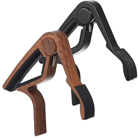VICASKY 2stücke Holz-gitarrenkapo Für Akustik Gitarre Mit Klemme Für Konzertgitarre Einhand-bedienung Gitarrenzubehör Instrumentenzubehör