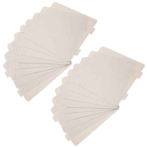 Didiseaon Lot de 20 Plaques de Mica Universelles pour Four à Micro-Ondes – Feuilles Découpables 108X99 MM en Mica Haute Résistance Thermique Jusqu’À 600°C Isolation Thermique Renforcée