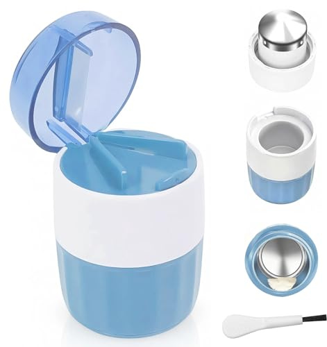 Tablettenmörser,3 in 1 Tablettenzerkleinerer Edelstahl Schleifkopf Mörser mit Stößel Pillenteiler Tablettenteiler für Alle Tabletten Tablettenschneider Mörser Tabletten Zerkleinern Tragbar Pillcrusher