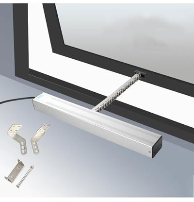 Actuador automático de cadena para apertura de ventanas de techo, tragaluces abatibles, motor eléctrico de 24 V con alcance de 800 mm