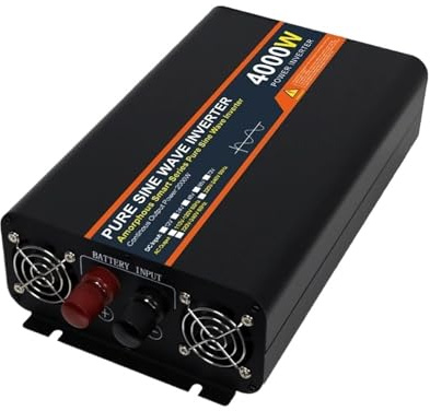 Inversor Corriente Inversor Potencia Onda Sinusoidal Pura 5000 W Y 4000 W CC 12 V 24 V A 220 V Portátil para Coche Solar Transformador(24V,4000W)