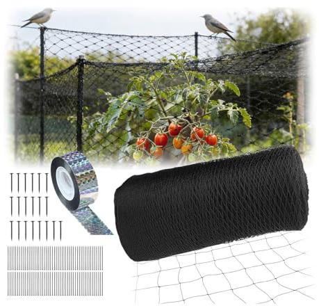 30x15m Vogelschutznetz, Robust vogelnetze vogelschutznetz engmFeinmaschig 5cm Masche Vogelabwehr, Hühnernetz Taubennetz Balkon Obstbaumnetz Gartennetz Katzennetz Taubennetz Netz für Hühnergehege Dach