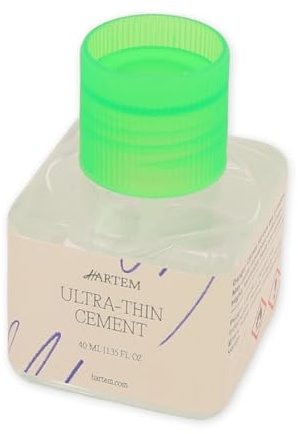 Hartem - Cemento Ultrafino para Plástico 40 ml, Pegamento para Modelismo con Aplicador de Pincel, Adhesivo para Estireno de Alta Precisión, Bote de Pegamento por Acción Capilar Compacto