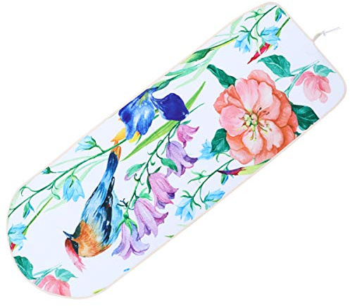Gadpiparty Housse de Table à Repasser 140X50 CM Motif Oiseaux Bleus, Couverture Résistante la Chaleur Rembourrage Épais, pour Repassage Régulier
