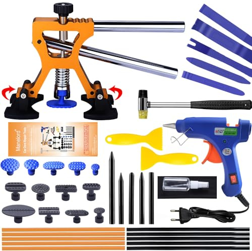 Manelord Kit de Reparación de Abolladuras para Carrocería de Coche, Tractor de Abolladuras Dorado para Eliminación de Abolladuras Menores y Profundas, Accesorio de Automóvil