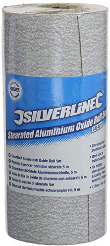 Silverline 571521 Rouleau à poncer corindon stéarate 5 m Grain 240