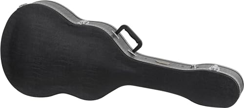 ROCKTILE Custodia Deluxe Per Chitarra Classica - Custodia Robusta Per Chitarra Classica E Da Concerto - Pelle Sintetica Con Morbida Fodera Interna - Scomparto Integrato E Maniglia - Bloccabile - Nero