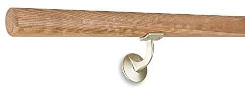 Treppen- und Geländerstudio Graber Ballettstange Esche, Ø 42mm inkl. 2 Halter neusilber