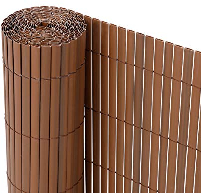 Ribelli PVC Sichtschutzmatte Sichtschutzzaun Sichtschutz Zaun Balkon Windschutz (80 x 300 cm, Braun)