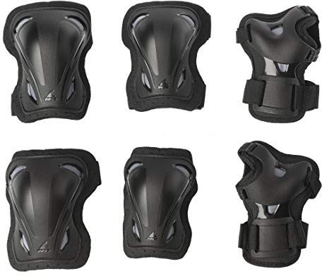 Rollerblade SKATE GEAR 3 PACK, Set di protezioni per pattini in linea, nero, M, adulti unisex