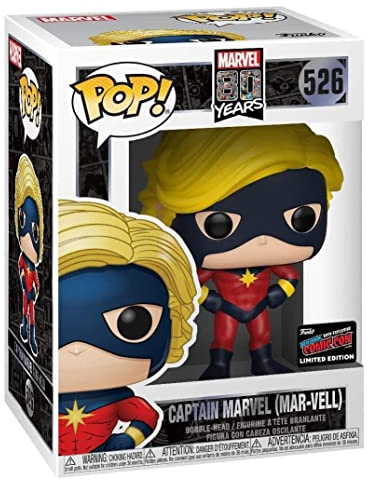 Marvel Funko 80TH - POP Vinyl Figure 526 Captain (MAR-Vell) NYCC 2019 Convention Exclusives