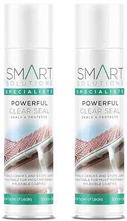 Smart Solutions Leak Sealant Spray Clear (Pack of 2) - 500 ML Roof & Waterproof Sealant - Instant Seal, No Tradesman Needed