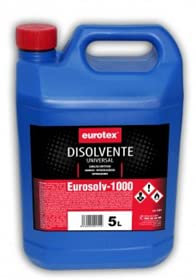 DISOLVENTE UNIVERSAL EUROSOLV 1000 5 L.EUROTEX. para imprimaciones sintéticas, esmaltes sintéticos, nitrocelulósicos y poliuretanos.
