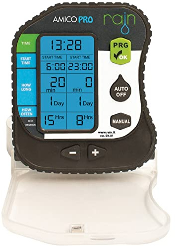 La zappa Centralina per irrigazione Amico Pro a batterie con schermo retroilluminato in ABS
