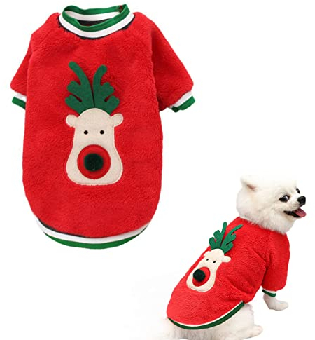 Haustier Weihnachten Kostüme Katze Weihnachten Outfit Hund Weihnachten Kleidung Weihnachtsmann Kostüm Warme Hoodies Xmas Haustier Kleidung Anzug für kleine mittelgroße