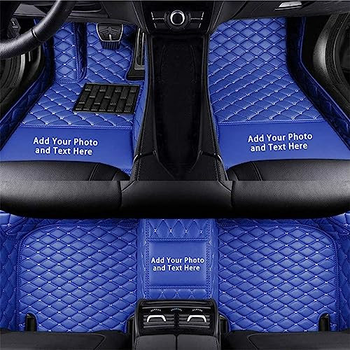 Custom Auto-Fußmatten für Kia für K3 K5 Soul Sportage Optima Ceed Sorento Leder Wasserdicht Abriebfest Mit Aufbewahrungstasche Auto-Fussmatten,Farben:blau