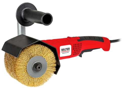 WALTER Bürstenschleifer 1300W – Leistungsstarker Walzenschleifer, Schleifmaschine für Außenrenovierungen, Satiniermaschine & Polierer, variabler Drehzahlbereich (900-3200 U/min), 180 mm Pad + Zubehör