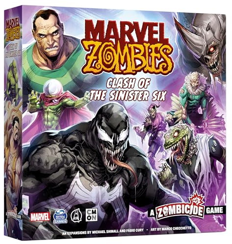 Marvel Zombies Clash of The Sinister Six Expansion – Strategie-Brettspiel, kooperatives Spiel für Kinder und Erwachsene, Zombie-Brettspiel, ab 14 Jahren, 1–6 Spieler, 90 Minuten Spielzeit, hergestellt