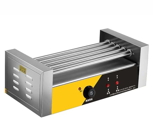 Macchina per Cucinare alla griglia per Salsicce Commerciale, Macchina per Hot Dog 50-300 °C Macchina per rulli per Hot Dog in Acciaio Inossidabile, Controllo della Temperatura 50-300 °C,