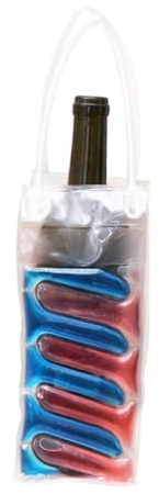 BESTonZON Wine Bottle Chiller Bag PVC Double-Sided Freezer Bag Lightweight Travel Wine Carrier Beer Cooling Gel Holder