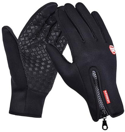 HYLM Thermo Alpin, Freezer Thermo-Handschuhe für Herren, warm, Touchscreen, wasserdicht, für den Winter (A0001-BK, XL)