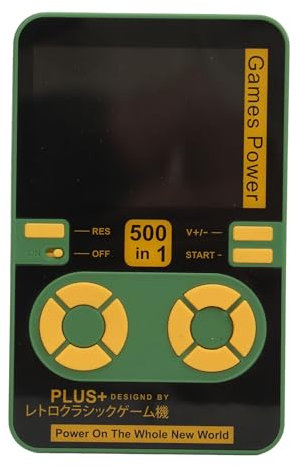 Retro-Handheld-Spielekonsole, 2-in-1-Retro-Spielekonsole mit 500 Klassischen Spielen, Tragbare 5000-mAh-Powerbank, Videospiele, 2,4-Zoll-TFT-Farb-Handheld-Videospielkonsole
