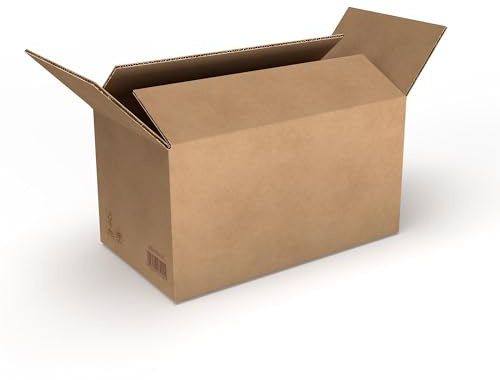 Versandkarton 50 Stück Faltkarton 240x130x130mm Außenmaß (24x13x13cm) Verpackungskarton bedruckt Warensendung Karton braun Faltschachtel Paket Versandschachtel Kartonage verschiedene Größen
