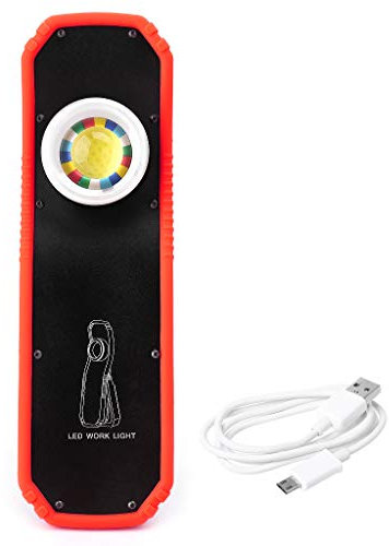 Pocoiau Luz LED Trabajo Recargable por USB Linterna Magnética para Colgar Lámpara con Gancho para Acampar Linterna Portátil 60w