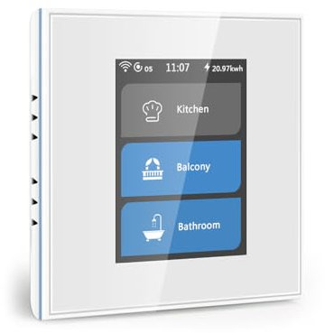 LANBON LCD Smart Light Switch 1/2/3 Gang,2 Way,Homekit/Tuya Smart Life Touch Smart Switch,WiFi Smart Home Light Switch Works with Alexa/Google Assistant for Whole House Use,Neutral Wire Required,L8-HS
