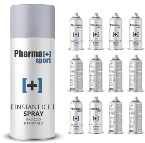 PHARMA+SPORT Ghiaccio Spray Sport - Istantaneo, Effetto Freddo, Dispositivo Medico Classe I, 400ml Conf. 12 Pezzi