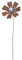 Premier Rusty Patina Metal Flower Lily Garden Stake with Stamens & Silver Ball 84cm Tall