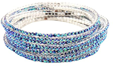 kokdid Stretch-Armband mit Kristallperlen, mehrschichtig, elastisch, Strass, Armband für Damen und Mädchen